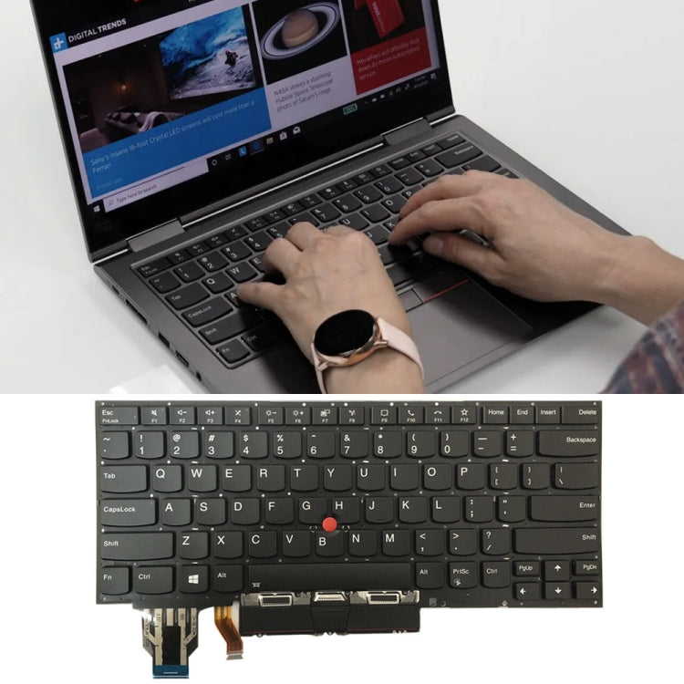 Clavier d'ordinateur portable rétroéclairé version US avec bouton Touchpad