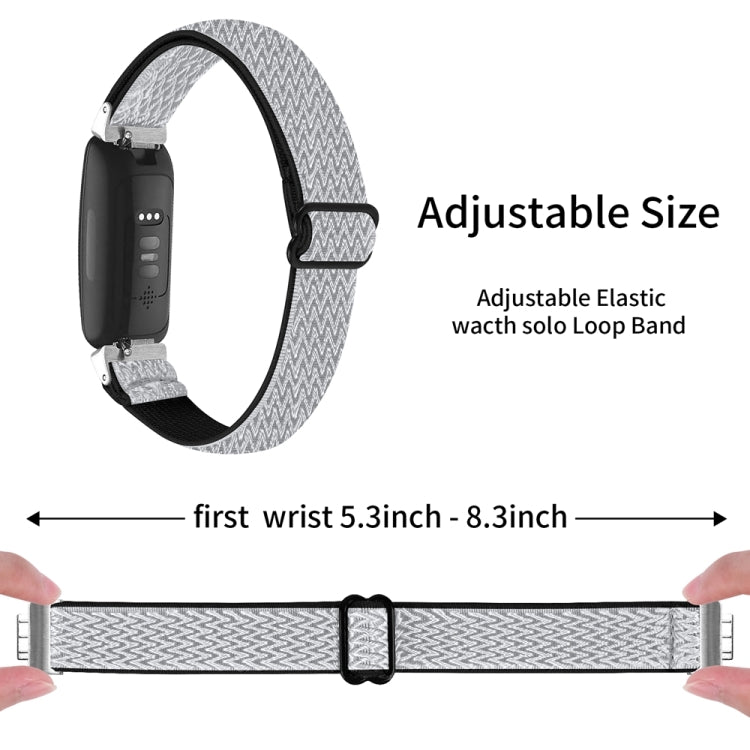 Bracelet de montre en nylon tressé à boucle ondulée, For Fitbit Inspire 3