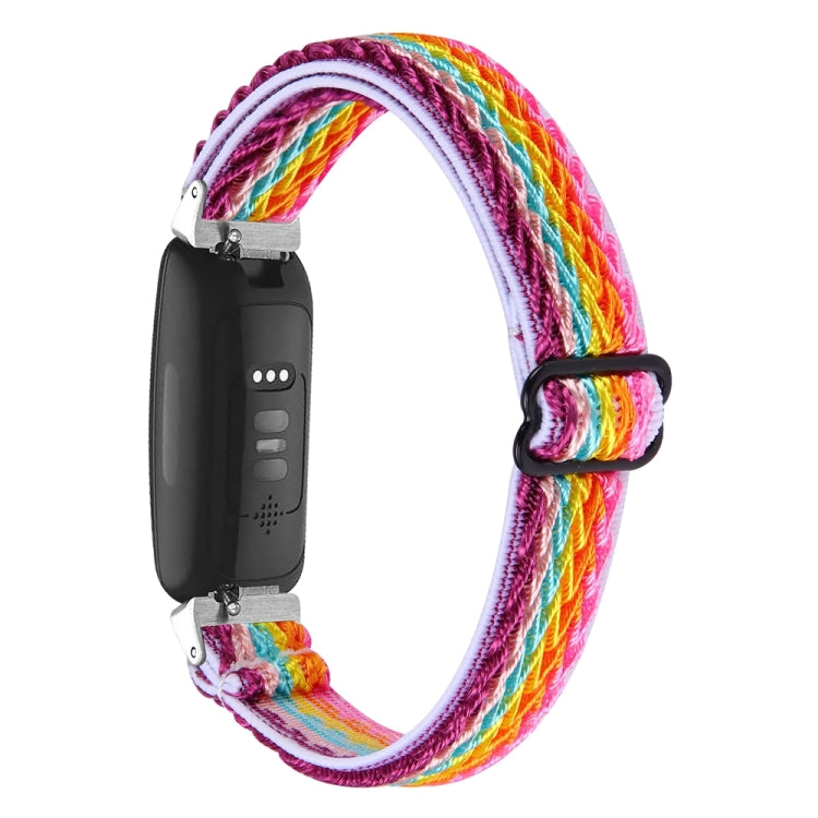 Bracelet de montre en nylon tressé à boucle ondulée, For Fitbit Inspire 3