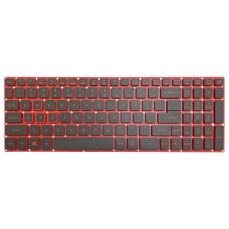 Clavier d'ordinateur portable à rétroéclairage rouge version américaine