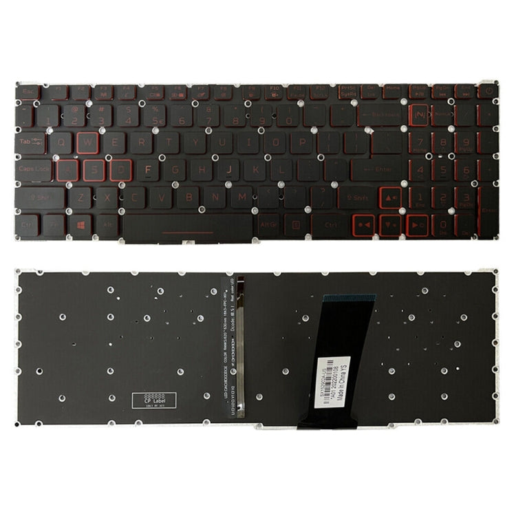 Clavier d'ordinateur portable à rétroéclairage rouge version américaine