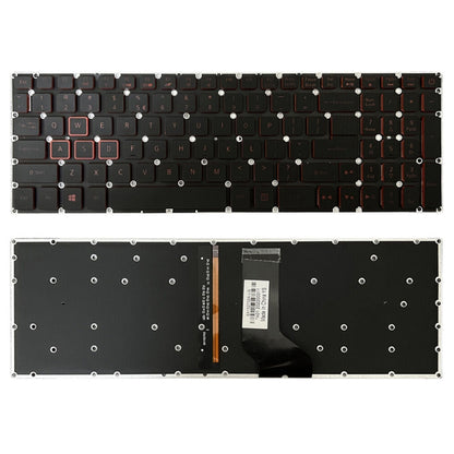 Clavier d'ordinateur portable à rétroéclairage rouge version américaine