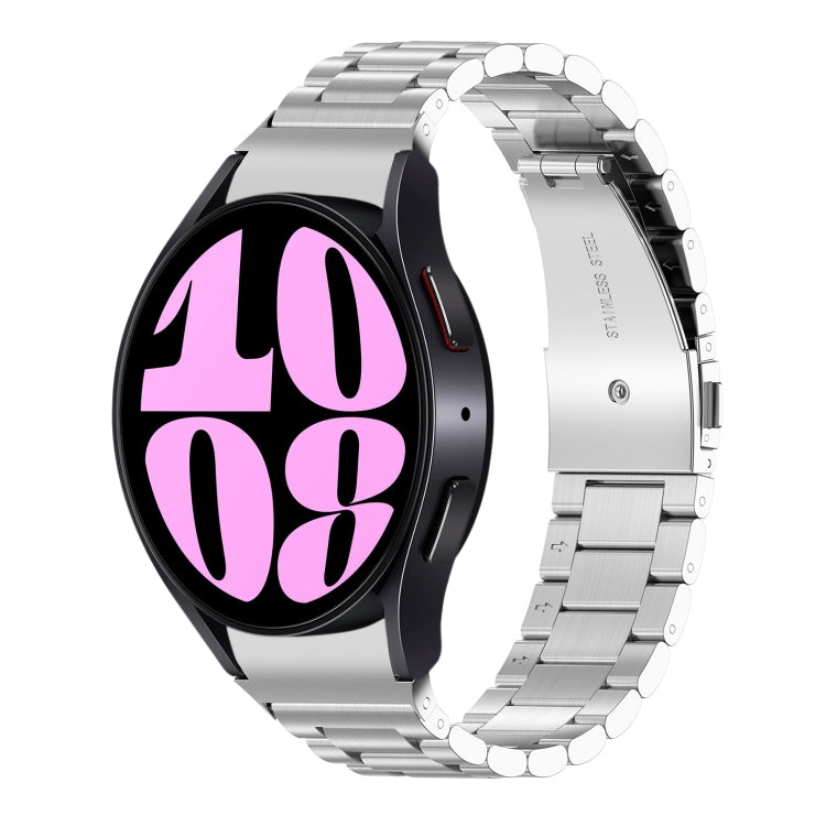 Bracelet de montre en acier inoxydable à trois perles, For Samsung Galaxy Watch 6 / 6 Classic