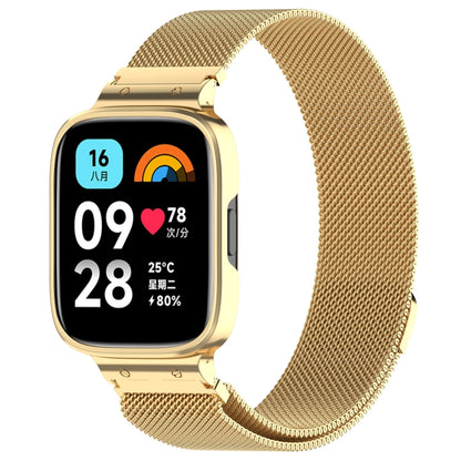 Bracelet de montre en métal Milan 2 en 1 avec cadre de montre, For Redmi Watch 3 Lite / Watch 3 Active