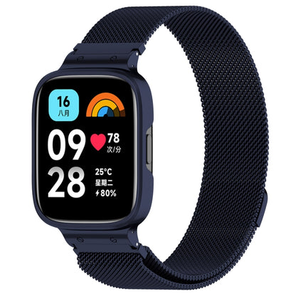 Bracelet de montre en métal Milan 2 en 1 avec cadre de montre, For Redmi Watch 3 Lite / Watch 3 Active