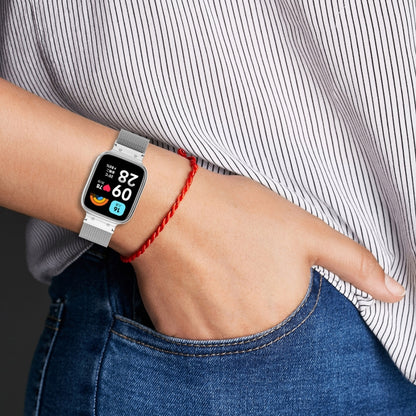 Bracelet de montre en métal Milan 2 en 1 avec cadre de montre, For Redmi Watch 3 Lite / Watch 3 Active