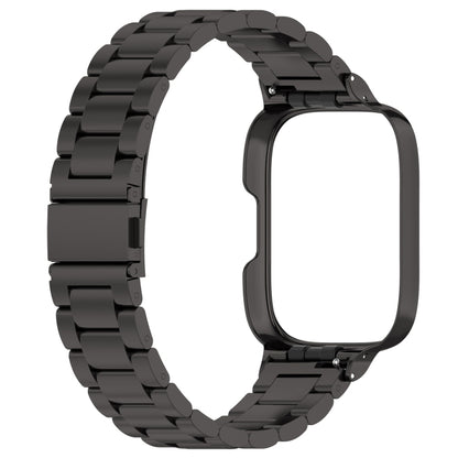 Bracelet de montre en métal à trois perles 2 en 1 avec cadre de montre, For Redmi Watch 3 Lite / Watch 3 Active