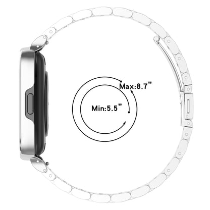 Bracelet de montre en métal à trois perles 2 en 1 avec cadre de montre, For Redmi Watch 3 Lite / Watch 3 Active