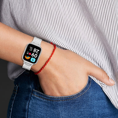 Bracelet de montre en métal à trois perles 2 en 1 avec cadre de montre, For Redmi Watch 3 Lite / Watch 3 Active