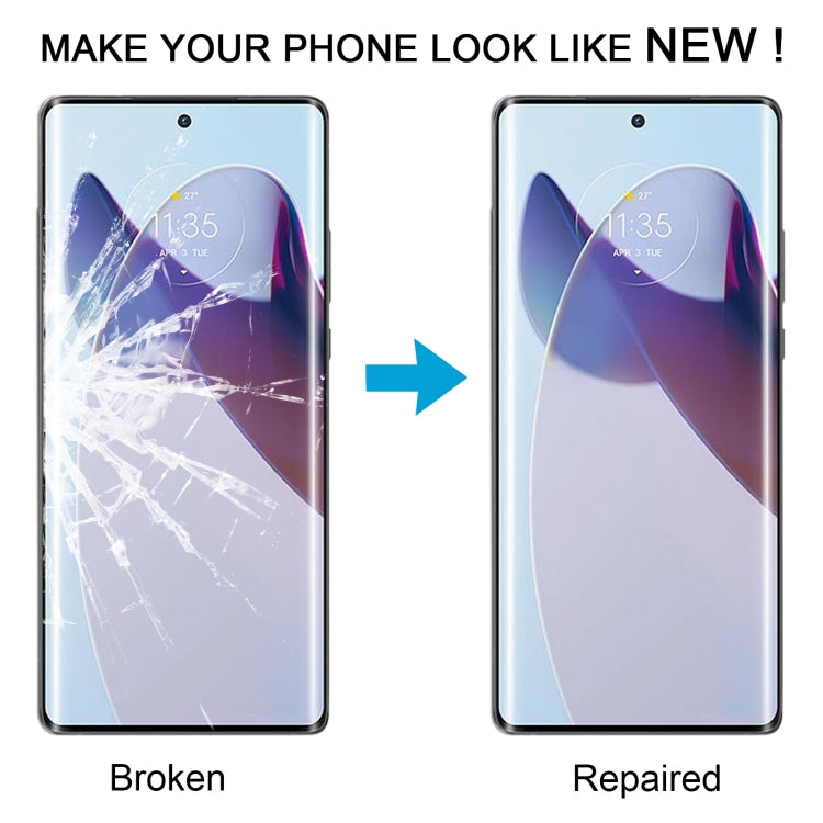 Lentille extérieure en verre de l'écran avant avec adhésif optiquement transparent OCA, For Motorola Moto X30 Pro, For Motorola Edge 30 Ultra