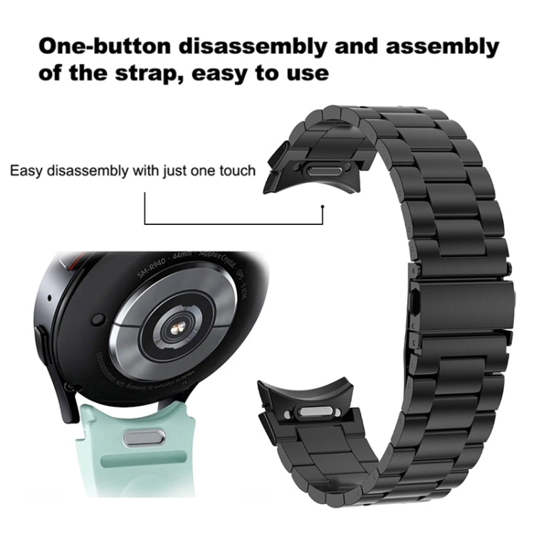 Bracelet de montre en métal à trois souches, For Samsung Galaxy Watch 6