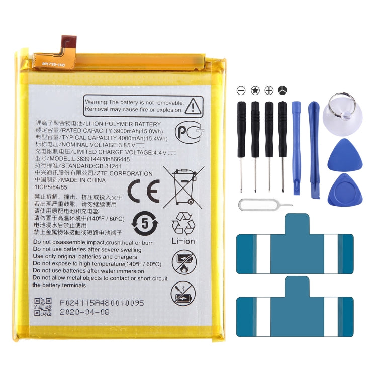 Remplacement de la batterie, For ZTE Vodafone Smart V8 VFD710, For ZTE Blade A71 2021 / Voyage 10, For ZTE 30 Pro /  S30 SE 8030N, For ZTE Blade A7S A7 2020, For ZTE Blade A6 Max A0605, For ZTE Blade V8 Mini BV0850 V0850, For ZTE Axon 7 Max 3D C2017   ...