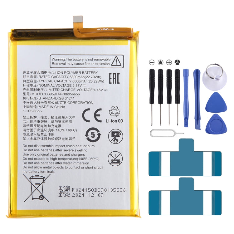 Remplacement de la batterie, For ZTE Vodafone Smart V8 VFD710, For ZTE Blade A71 2021 / Voyage 10, For ZTE 30 Pro /  S30 SE 8030N, For ZTE Blade A7S A7 2020, For ZTE Blade A6 Max A0605, For ZTE Blade V8 Mini BV0850 V0850, For ZTE Axon 7 Max 3D C2017   ...