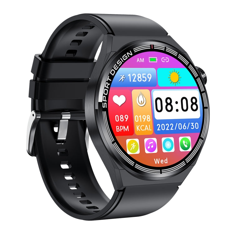 HDT MAX 1,60 pouces Cadran noir Bande de silicone IP68 Montre intelligente étanche Prise en charge des appels Bluetooth, Black Dial Silicone Band