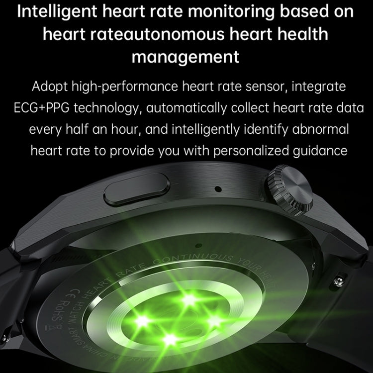 HDT MAX 1,60 pouces Cadran noir Bande de silicone IP68 Montre intelligente étanche Prise en charge des appels Bluetooth, Black Dial Silicone Band