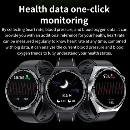 HDT MAX 1,60 pouces Cadran noir Bande de silicone IP68 Montre intelligente étanche Prise en charge des appels Bluetooth, Black Dial Silicone Band