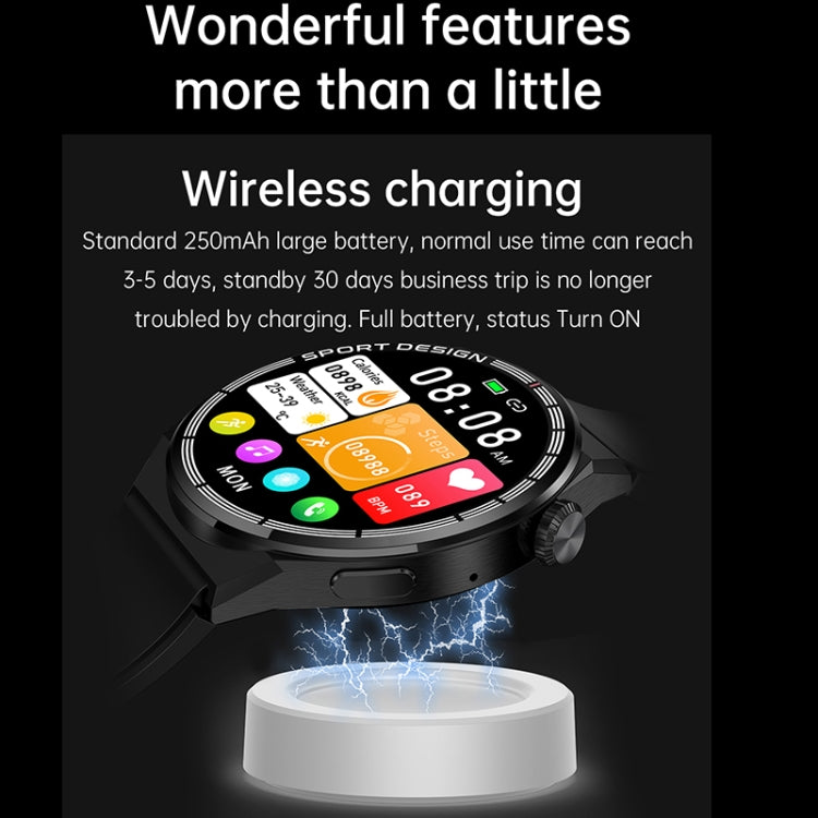 HDT MAX 1,60 pouces Cadran noir Bande de silicone IP68 Montre intelligente étanche Prise en charge des appels Bluetooth, Black Dial Silicone Band