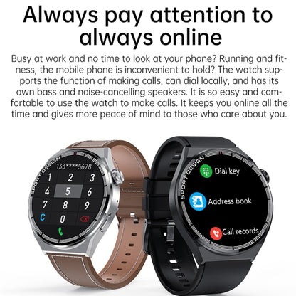 HDT MAX 1,60 pouces Cadran noir Bande de silicone IP68 Montre intelligente étanche Prise en charge des appels Bluetooth, Black Dial Silicone Band