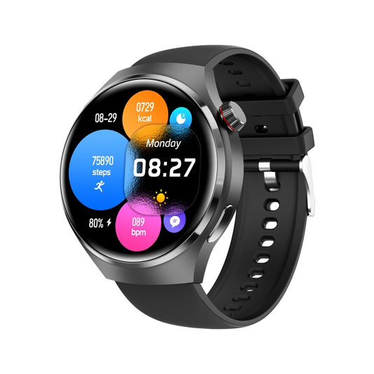 Bracelet intelligent GT4, montre intelligente de 1,53 pouces, prise en charge des appels Bluetooth/NFC/fréquence cardiaque