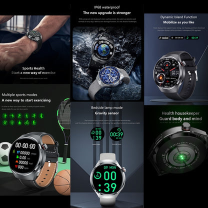 Bracelet intelligent GT4, montre intelligente de 1,53 pouces, prise en charge des appels Bluetooth/NFC/fréquence cardiaque