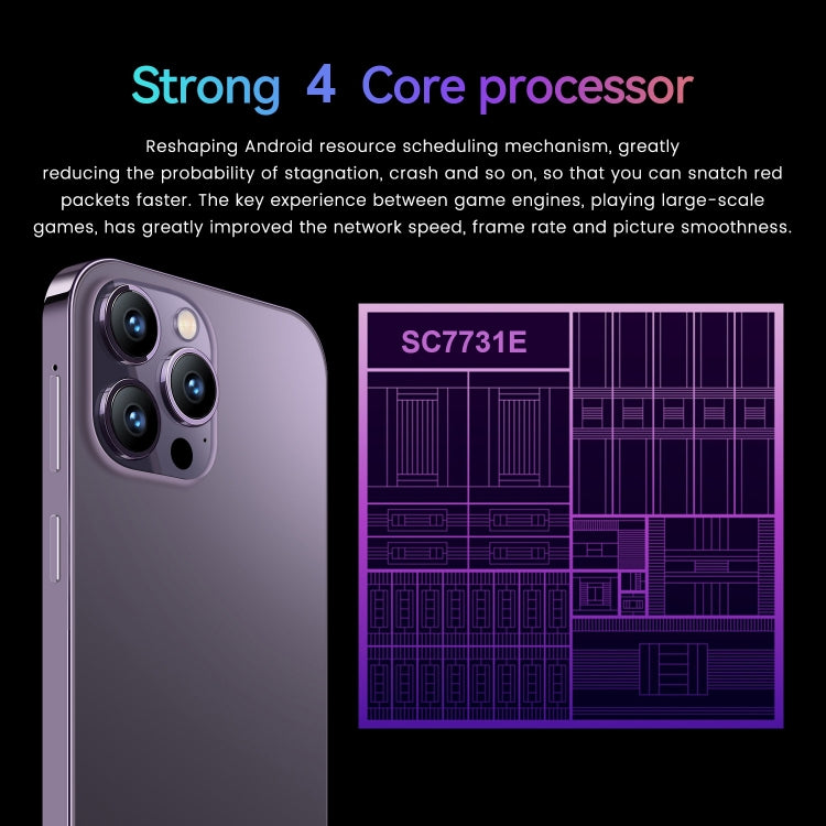 i15 Pro Max / U18, écran 6,53 pouces, identification faciale, Android 9.1 SC7731E Quad Core, réseau : 3G, double SIM, i15 Pro Max / U18 2GB+16GB