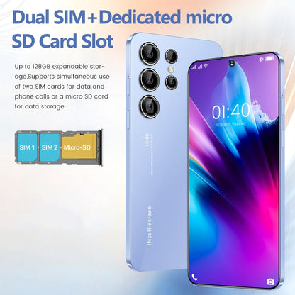 S23 Ultra / U19, écran 6,53 pouces, identification faciale et identification par empreinte digitale latérale, Android 9.1 MTK6753 Octa Core, réseau : 4G, double SIM, 3GB+64GB