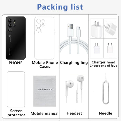 S23 Ultra / U19, écran 6,53 pouces, identification faciale et identification par empreinte digitale latérale, Android 9.1 MTK6753 Octa Core, réseau : 4G, double SIM, 3GB+64GB
