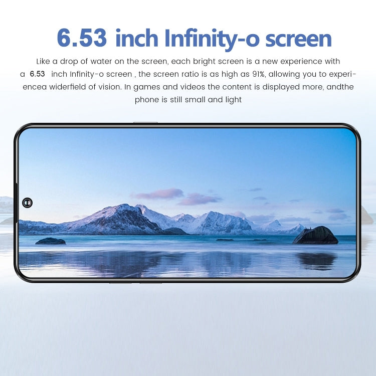 S23 Ultra / U19, écran 6,53 pouces, identification faciale et identification par empreinte digitale latérale, Android 9.1 MTK6753 Octa Core, réseau : 4G, double SIM, 3GB+64GB