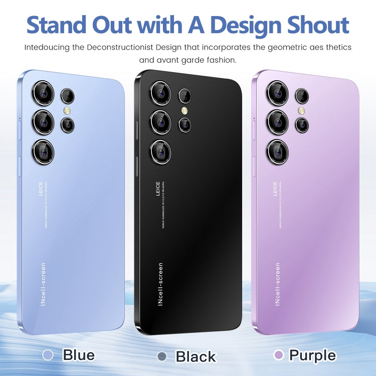 S23 Ultra / U19, écran 6,53 pouces, identification faciale et identification par empreinte digitale latérale, Android 9.1 MTK6753 Octa Core, réseau : 4G, double SIM, 3GB+64GB