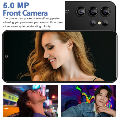 S23 Ultra / U19, écran 6,53 pouces, identification faciale et identification par empreinte digitale latérale, Android 9.1 MTK6753 Octa Core, réseau : 4G, double SIM, 3GB+64GB