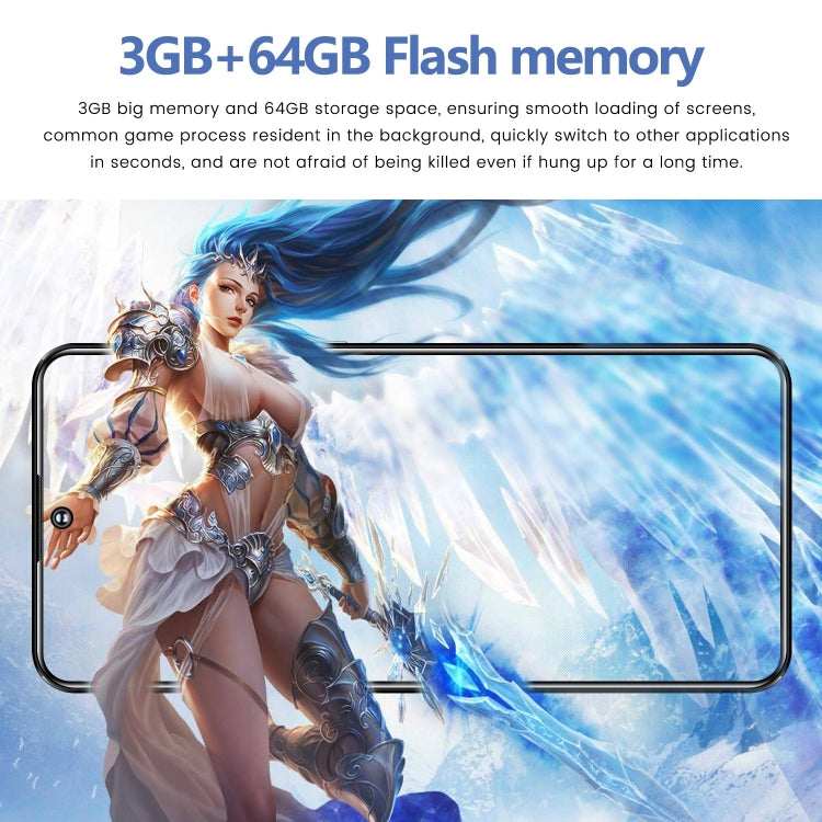 S23 Ultra / U19, écran 6,53 pouces, identification faciale et identification par empreinte digitale latérale, Android 9.1 MTK6753 Octa Core, réseau : 4G, double SIM, 3GB+64GB