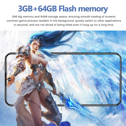 S23 Ultra / U19, écran 6,53 pouces, identification faciale et identification par empreinte digitale latérale, Android 9.1 MTK6753 Octa Core, réseau : 4G, double SIM, 3GB+64GB