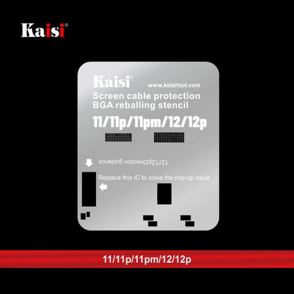 Kaisi LCD Screen IC BGA Reballing Pochoir pour iPhone 11 à 14 Pro Max
