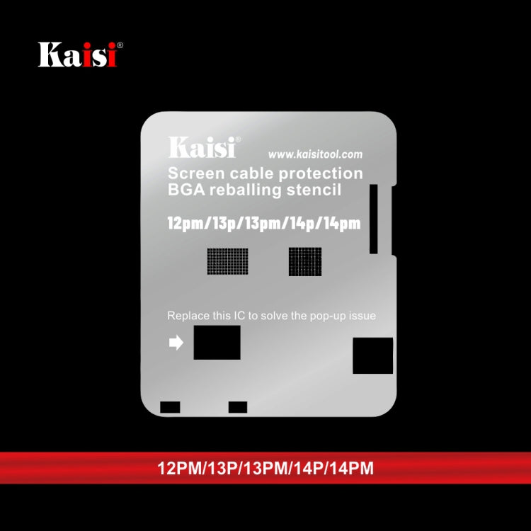 Kaisi LCD Screen IC BGA Reballing Pochoir pour iPhone 11 à 14 Pro Max