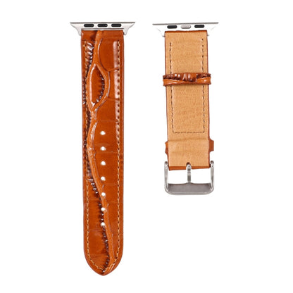 Dragonne en cuir texturé crocodile, For Apple Watch Series 7 45mm / 6 & SE & 5 & 4 44mm / 3 & 2 & 1 42mm, For Apple Watch Ultra 49mm / Series 8&7 45mm / SE 2&6&SE&5&4 44mm / 3&2&1 42mm, For Apple Watch Series 8&7 41mm / SE 2&6&SE&5&4 40mm / 3&2&1 38mm ...