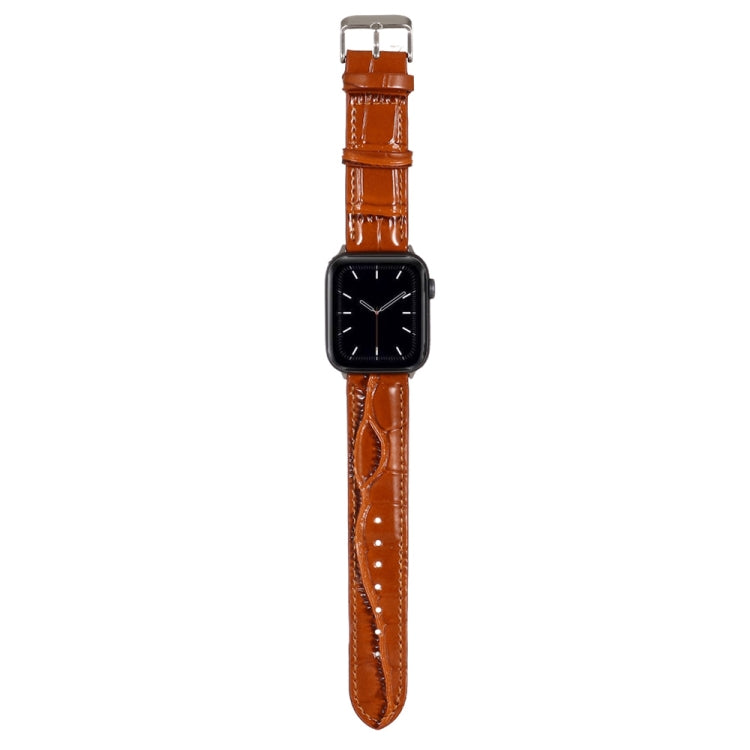 Dragonne en cuir texturé crocodile, For Apple Watch Series 7 45mm / 6 & SE & 5 & 4 44mm / 3 & 2 & 1 42mm, For Apple Watch Ultra 49mm / Series 8&7 45mm / SE 2&6&SE&5&4 44mm / 3&2&1 42mm, For Apple Watch Series 8&7 41mm / SE 2&6&SE&5&4 40mm / 3&2&1 38mm ...
