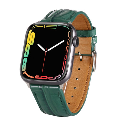 Dragonne en cuir texturé crocodile, For Apple Watch Series 7 45mm / 6 & SE & 5 & 4 44mm / 3 & 2 & 1 42mm, For Apple Watch Ultra 49mm / Series 8&7 45mm / SE 2&6&SE&5&4 44mm / 3&2&1 42mm, For Apple Watch Series 8&7 41mm / SE 2&6&SE&5&4 40mm / 3&2&1 38mm ...
