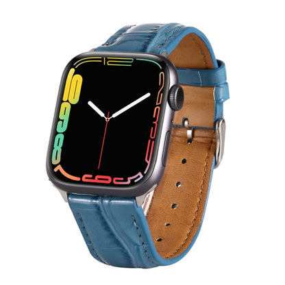 Dragonne en cuir texturé crocodile, For Apple Watch Series 7 45mm / 6 & SE & 5 & 4 44mm / 3 & 2 & 1 42mm, For Apple Watch Ultra 49mm / Series 8&7 45mm / SE 2&6&SE&5&4 44mm / 3&2&1 42mm, For Apple Watch Series 8&7 41mm / SE 2&6&SE&5&4 40mm / 3&2&1 38mm ...
