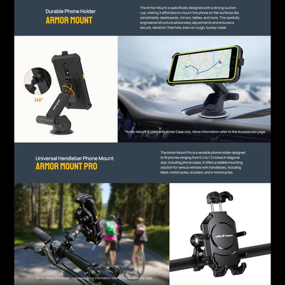 Ulefone Armor X12, téléphone robuste, déverrouillage du visage, 5,45 pouces Android 13 Go MediaTek Helio A22 Quad Core, réseau : 4G, NFC, 3GB+32GB