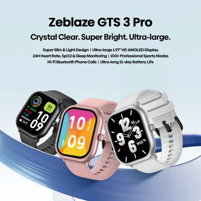Montre intelligente de remise en forme HD Zeblaze GTS 3 Pro IP68 1,97 pouces