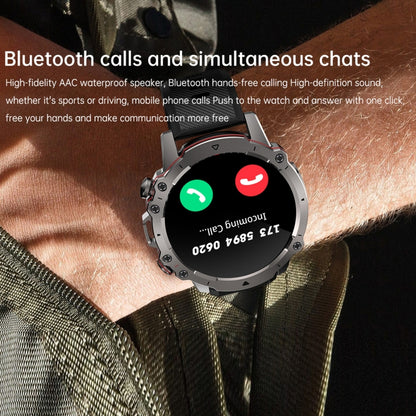 AK56 IP67 BT5.1 1.43inch Smart Watch prend en charge les appels vocaux/surveillance de la santé, Pearl Steel Strap, Steel Mesh Strap