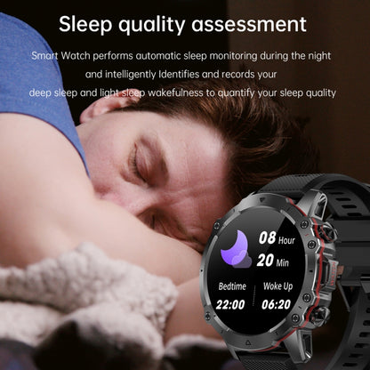 AK56 IP67 BT5.1 1.43inch Smart Watch prend en charge les appels vocaux/surveillance de la santé, Pearl Steel Strap, Steel Mesh Strap