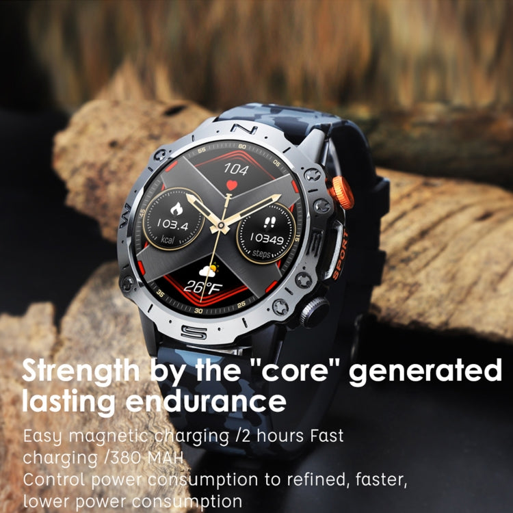 K59 IP67 BT5.0 1,43 pouces Smart Watch prend en charge la détection d'appel vocal/sommeil