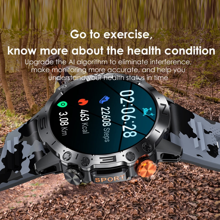 K59 IP67 BT5.0 1,43 pouces Smart Watch prend en charge la détection d'appel vocal/sommeil