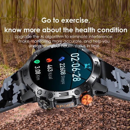 K59 IP67 BT5.0 1,43 pouces Smart Watch prend en charge la détection d'appel vocal/sommeil