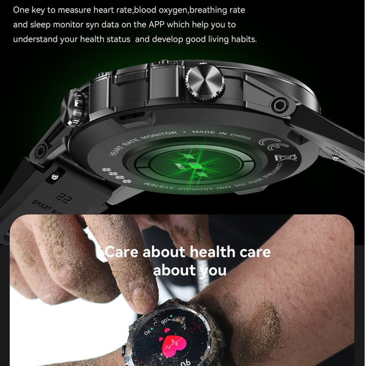 K52 1,39 pouces BT5.0 Smart Watch prend en charge la détection de fréquence cardiaque/sommeil