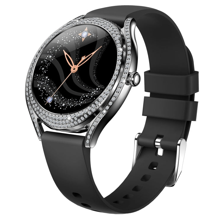 La montre intelligente V66 1,28 pouces BT5.0 prend en charge la détection de la fréquence cardiaque et du sommeil, Silicone Strap