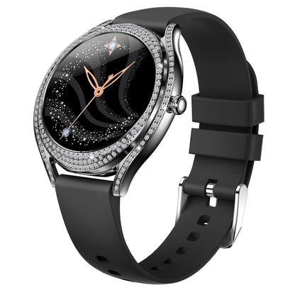 La montre intelligente V66 1,28 pouces BT5.0 prend en charge la détection de la fréquence cardiaque et du sommeil, Silicone Strap