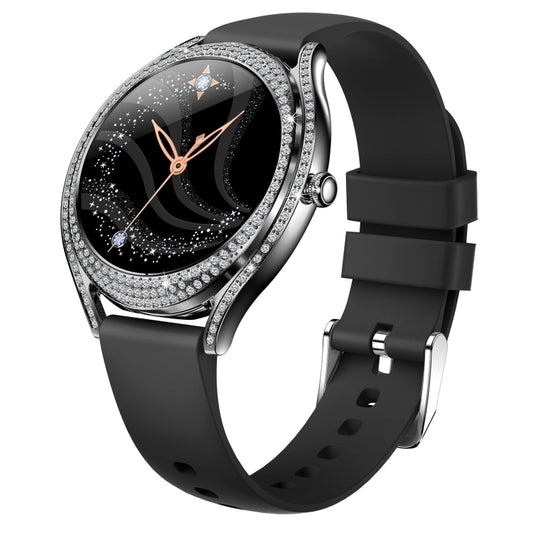 La montre intelligente V66 1,28 pouces BT5.0 prend en charge la détection de la fréquence cardiaque et du sommeil, Silicone Strap