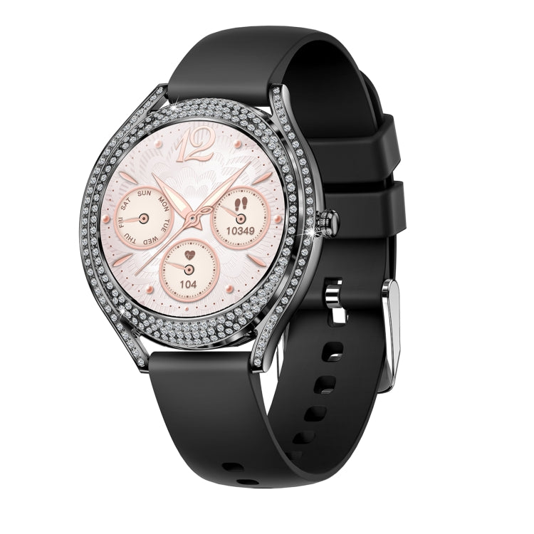 La montre intelligente V66 1,28 pouces BT5.0 prend en charge la détection de la fréquence cardiaque et du sommeil, Silicone Strap